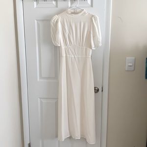 Reformation Dusk Dress - ivory size 2